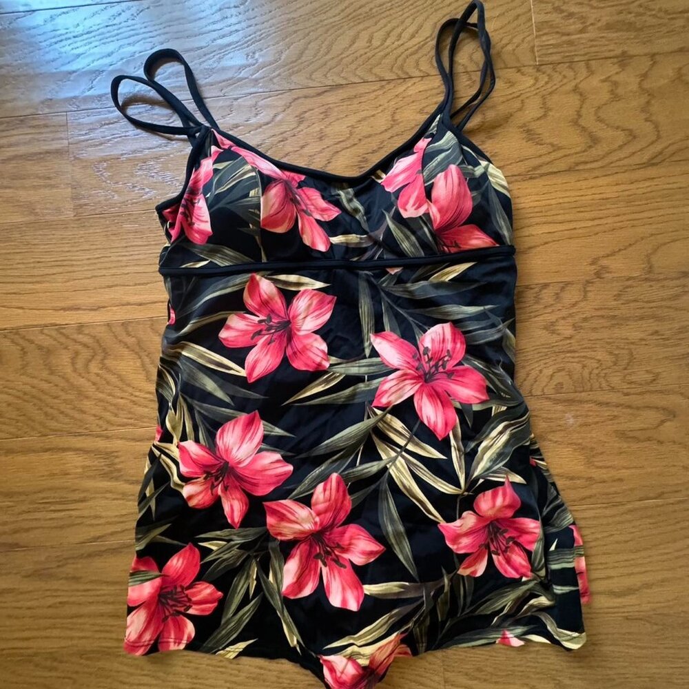 vintage floral tankini